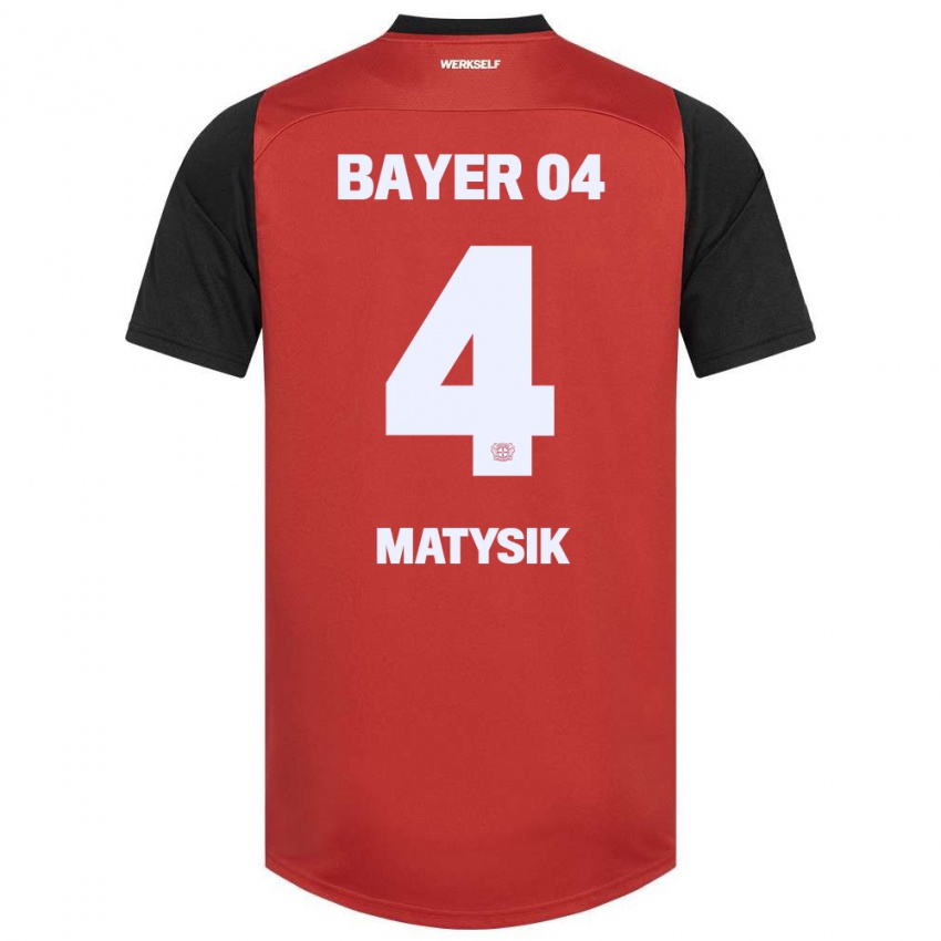 Heren Sylwia Matysik #4 Rood Zwart Thuisshirt Thuistenue 2024/25 T-Shirt