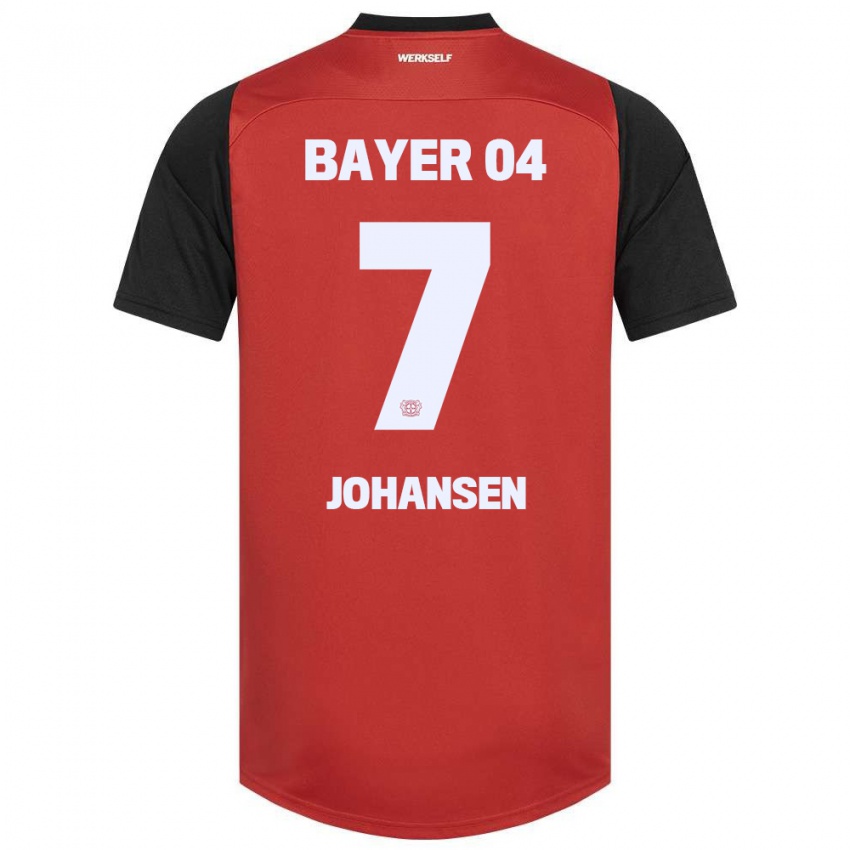 Heren Cecilie Johansen #7 Rood Zwart Thuisshirt Thuistenue 2024/25 T-Shirt