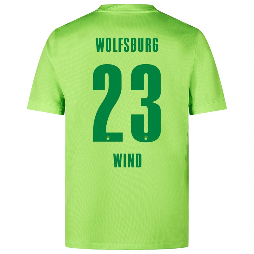 Heren Jonas Wind #23 Fluorescerend Groen Thuisshirt Thuistenue 2024/25 T-Shirt