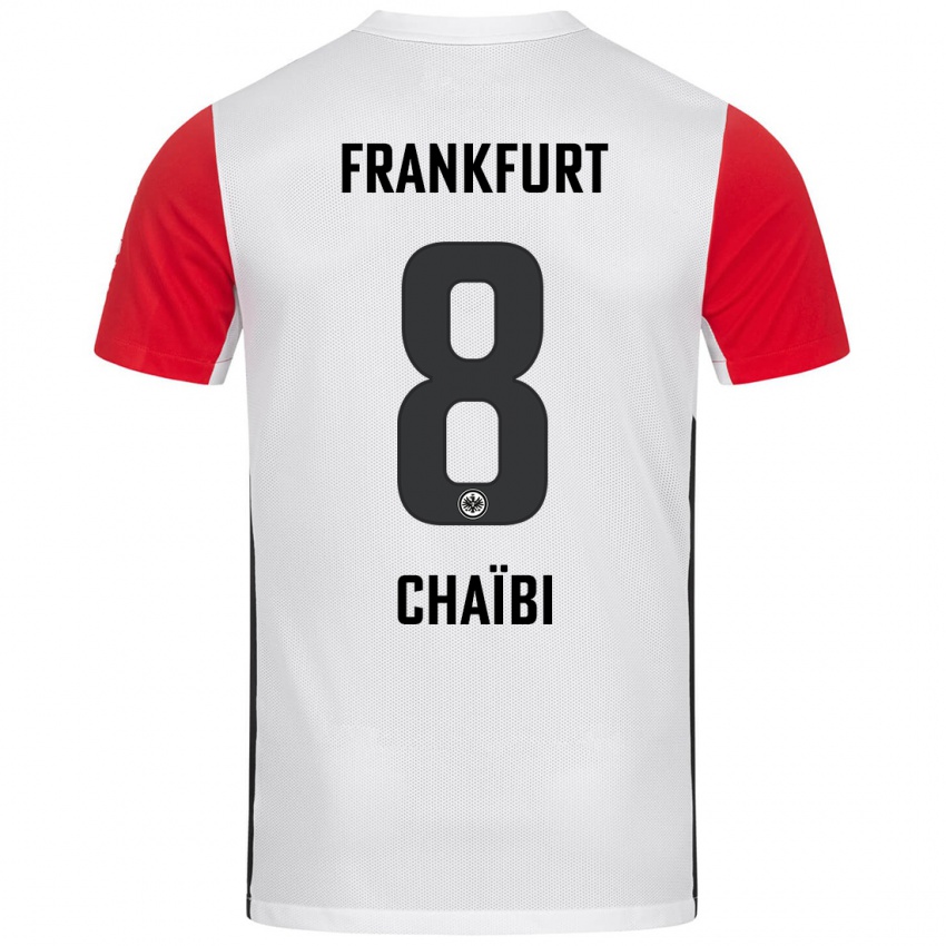 Heren Farès Chaïbi #8 Wit Rood Thuisshirt Thuistenue 2024/25 T-Shirt