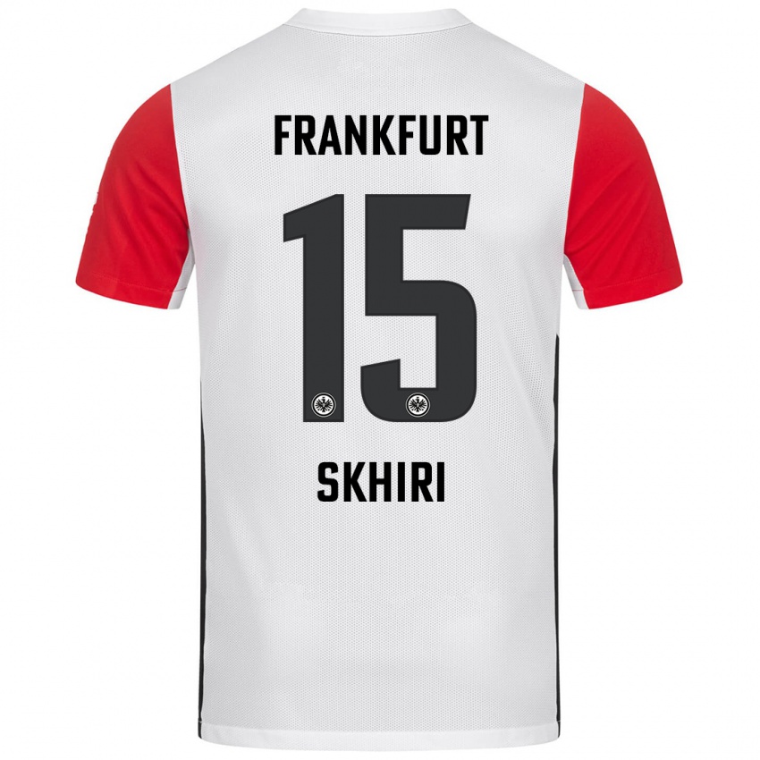 Heren Ellyes Skhiri #15 Wit Rood Thuisshirt Thuistenue 2024/25 T-Shirt