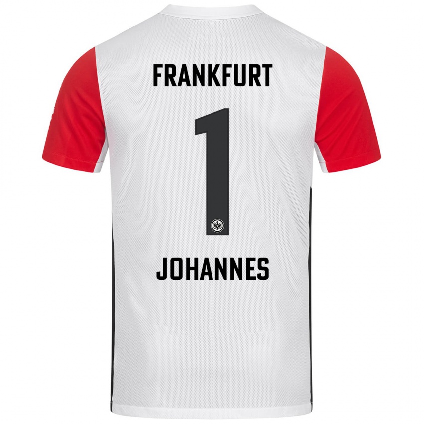 Heren Stina Johannes #1 Wit Rood Thuisshirt Thuistenue 2024/25 T-Shirt