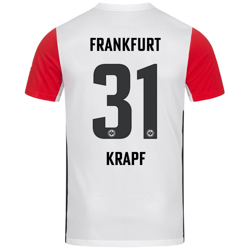 Heren Maximilian Krapf #31 Wit Rood Thuisshirt Thuistenue 2024/25 T-Shirt