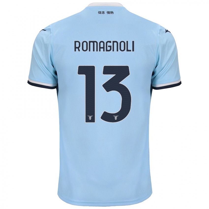 Heren Alessio Romagnoli #13 Blauw Thuisshirt Thuistenue 2024/25 T-Shirt