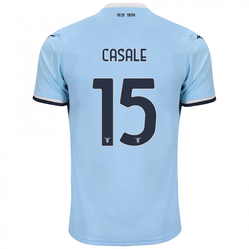 Heren Nicolò Casale #15 Blauw Thuisshirt Thuistenue 2024/25 T-Shirt