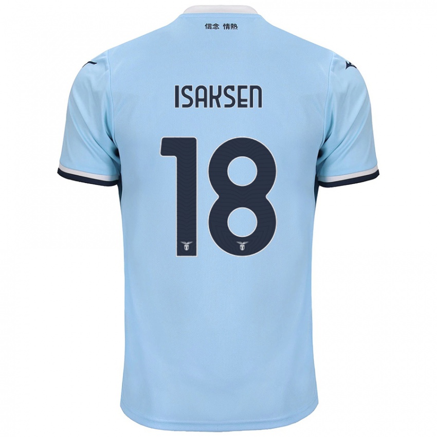 Heren Gustav Isaksen #18 Blauw Thuisshirt Thuistenue 2024/25 T-Shirt