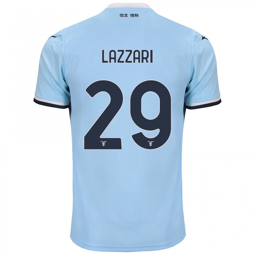 Heren Manuel Lazzari #29 Blauw Thuisshirt Thuistenue 2024/25 T-Shirt