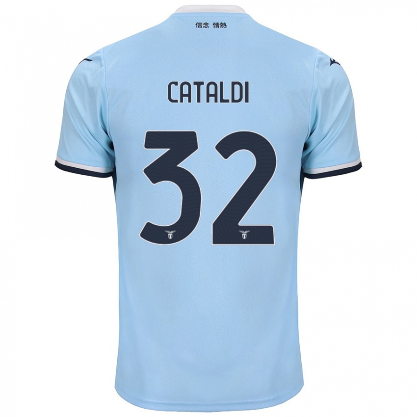 Heren Danilo Cataldi #32 Blauw Thuisshirt Thuistenue 2024/25 T-Shirt