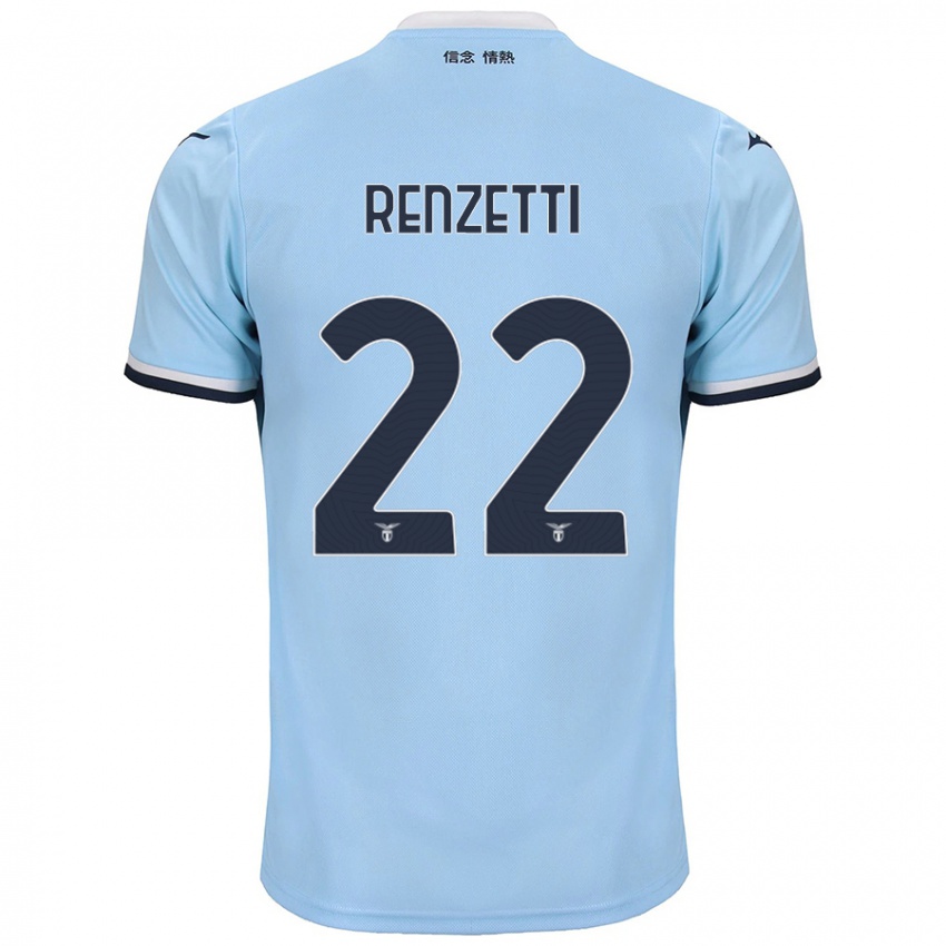 Heren Davide Renzetti #22 Blauw Thuisshirt Thuistenue 2024/25 T-Shirt