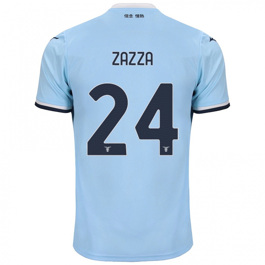 Heren Matteo Zazza #24 Blauw Thuisshirt Thuistenue 2024/25 T-Shirt