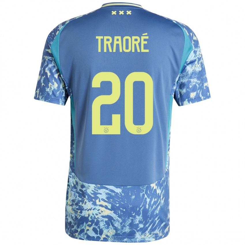 Heren Bertrand Traore #20 Grijs Blauw Geel Uitshirt Uittenue 2024/25 T-Shirt