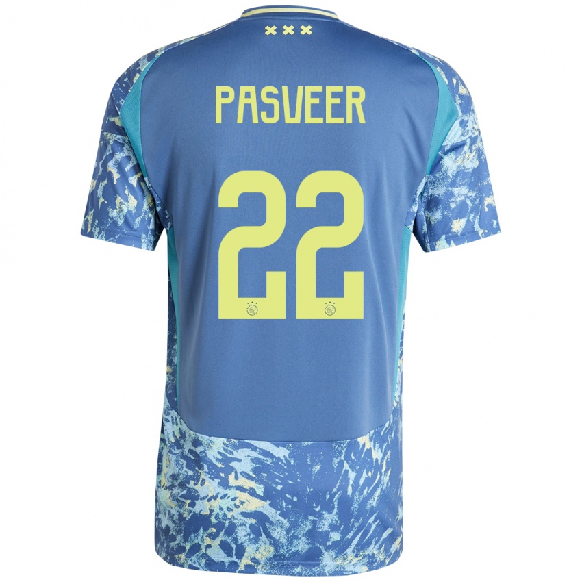 Heren Remko Pasveer #22 Grijs Blauw Geel Uitshirt Uittenue 2024/25 T-Shirt