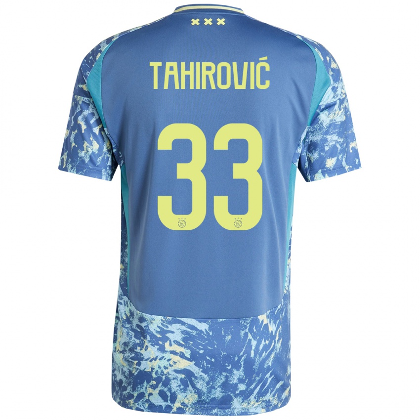 Heren Benjamin Tahirovic #33 Grijs Blauw Geel Uitshirt Uittenue 2024/25 T-Shirt