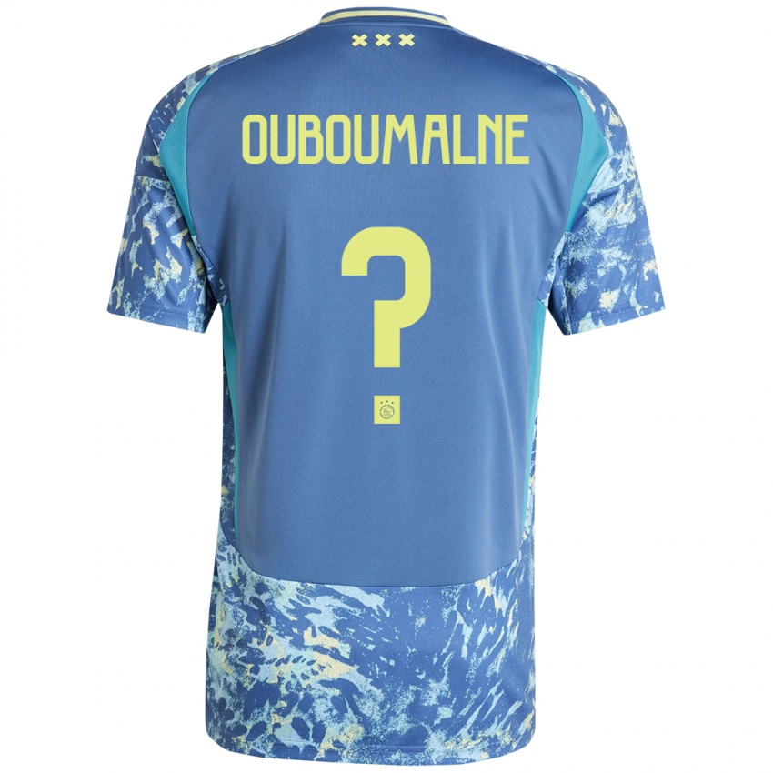 Heren Abdessalam Ouboumalne #0 Grijs Blauw Geel Uitshirt Uittenue 2024/25 T-Shirt