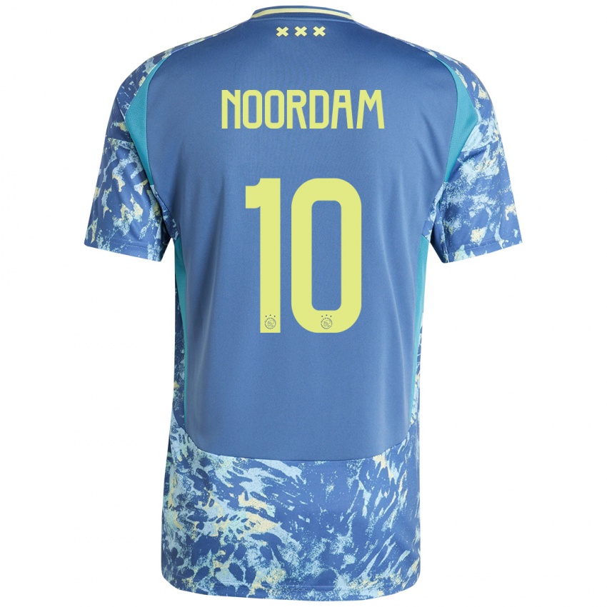 Heren Nadine Noordam #10 Grijs Blauw Geel Uitshirt Uittenue 2024/25 T-Shirt