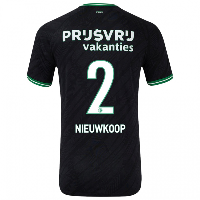 Heren Bart Nieuwkoop #2 Zwart Groen Uitshirt Uittenue 2024/25 T-Shirt