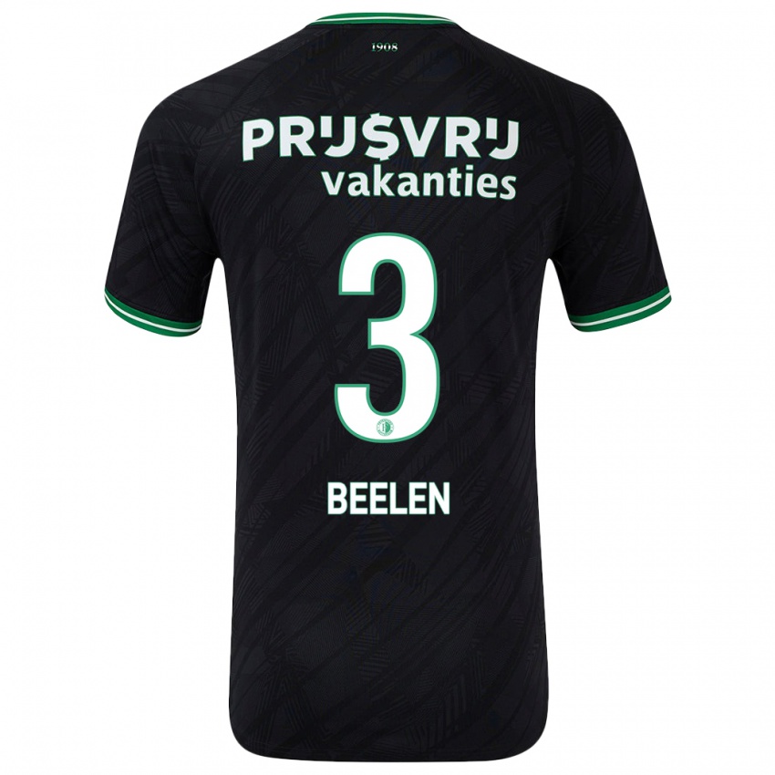 Heren Thomas Beelen #3 Zwart Groen Uitshirt Uittenue 2024/25 T-Shirt