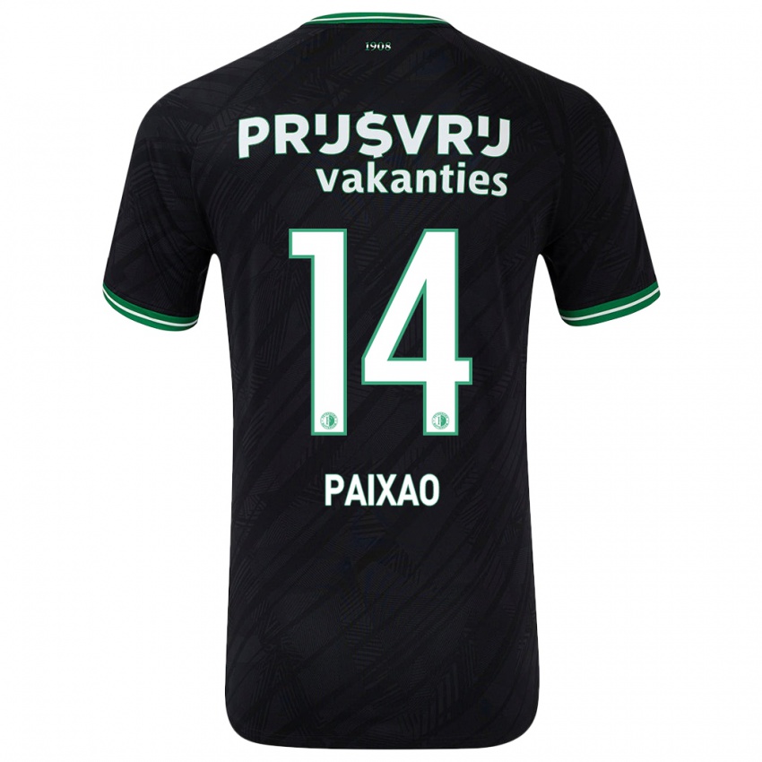 Heren Igor Paixão #14 Zwart Groen Uitshirt Uittenue 2024/25 T-Shirt