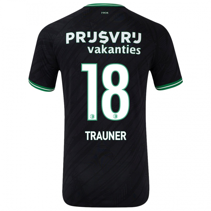 Heren Gernot Trauner #18 Zwart Groen Uitshirt Uittenue 2024/25 T-Shirt