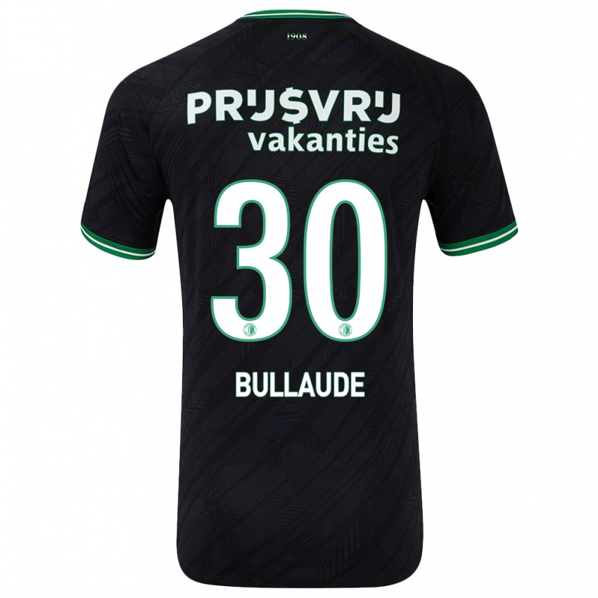 Heren Ezequiel Bullaude #30 Zwart Groen Uitshirt Uittenue 2024/25 T-Shirt