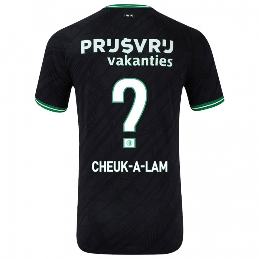 Heren Lee-Quincy Cheuk-A-Lam #0 Zwart Groen Uitshirt Uittenue 2024/25 T-Shirt