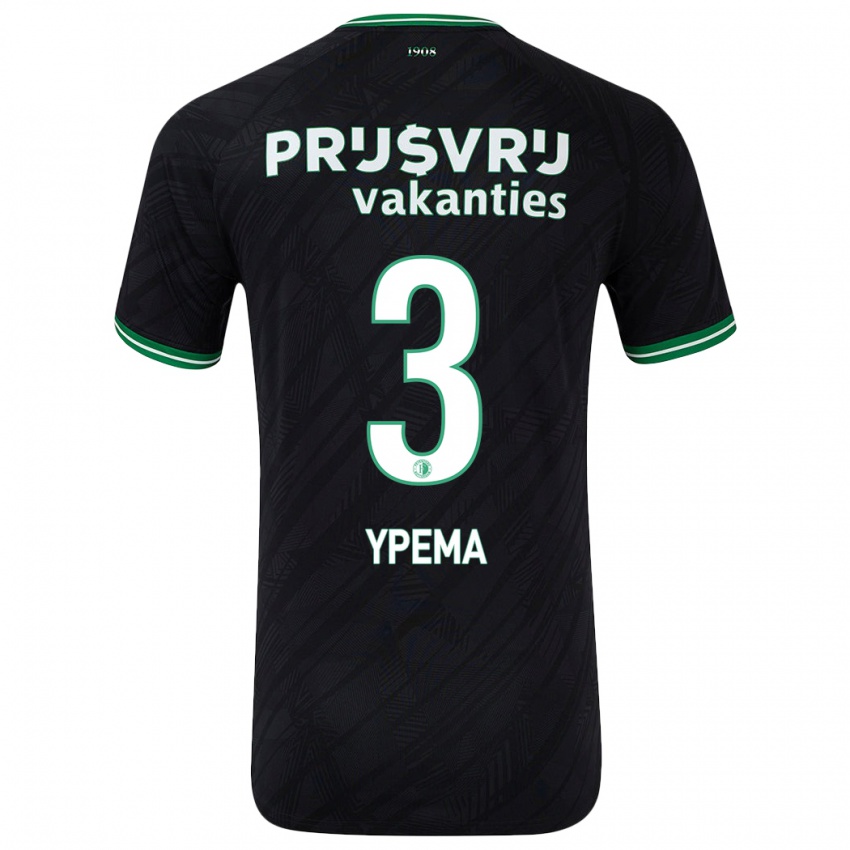 Heren Danique Ypema #3 Zwart Groen Uitshirt Uittenue 2024/25 T-Shirt