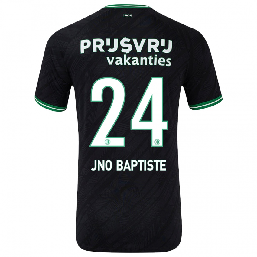 Heren Bridget Jno Baptiste #24 Zwart Groen Uitshirt Uittenue 2024/25 T-Shirt