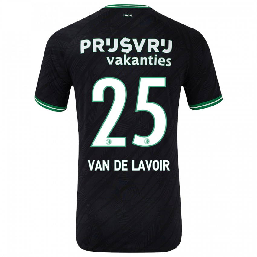 Heren Romeé Van De Lavoir #25 Zwart Groen Uitshirt Uittenue 2024/25 T-Shirt