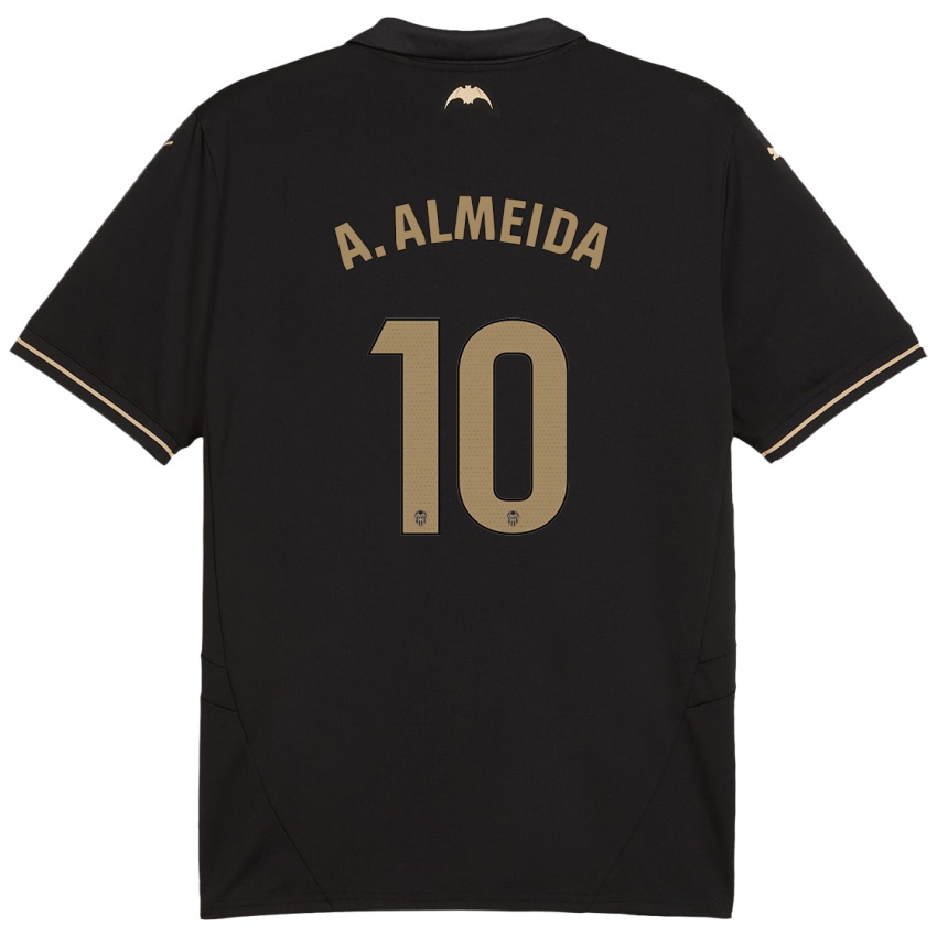 Heren André Almeida #10 Zwart Uitshirt Uittenue 2024/25 T-Shirt