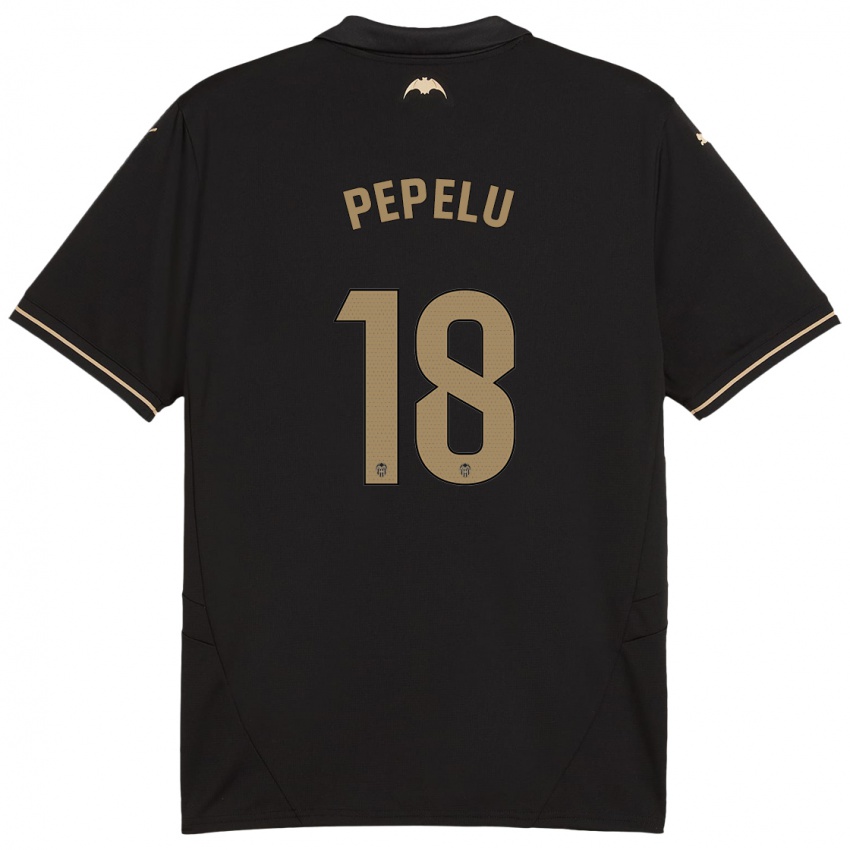 Heren Pepelu #18 Zwart Uitshirt Uittenue 2024/25 T-Shirt