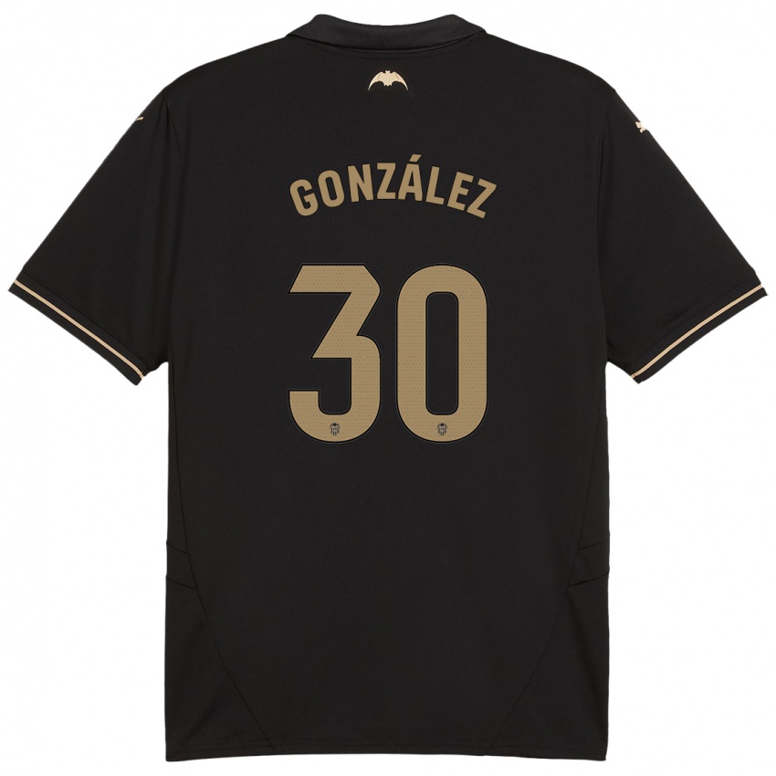 Heren Hugo González #30 Zwart Uitshirt Uittenue 2024/25 T-Shirt