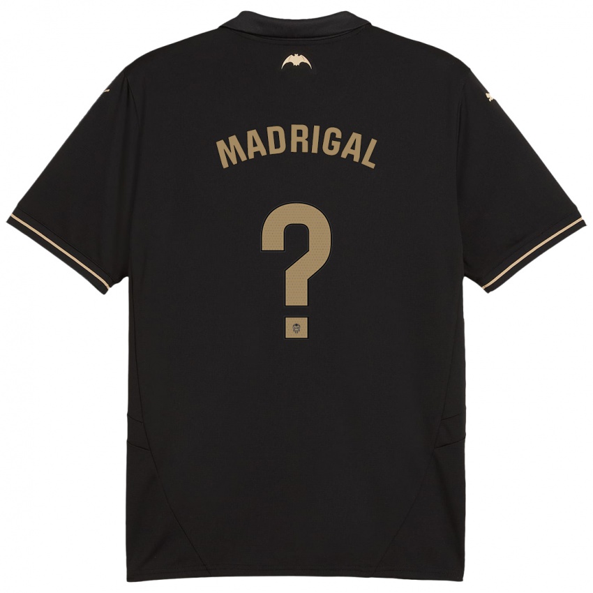 Heren Warren Madrigal #0 Zwart Uitshirt Uittenue 2024/25 T-Shirt