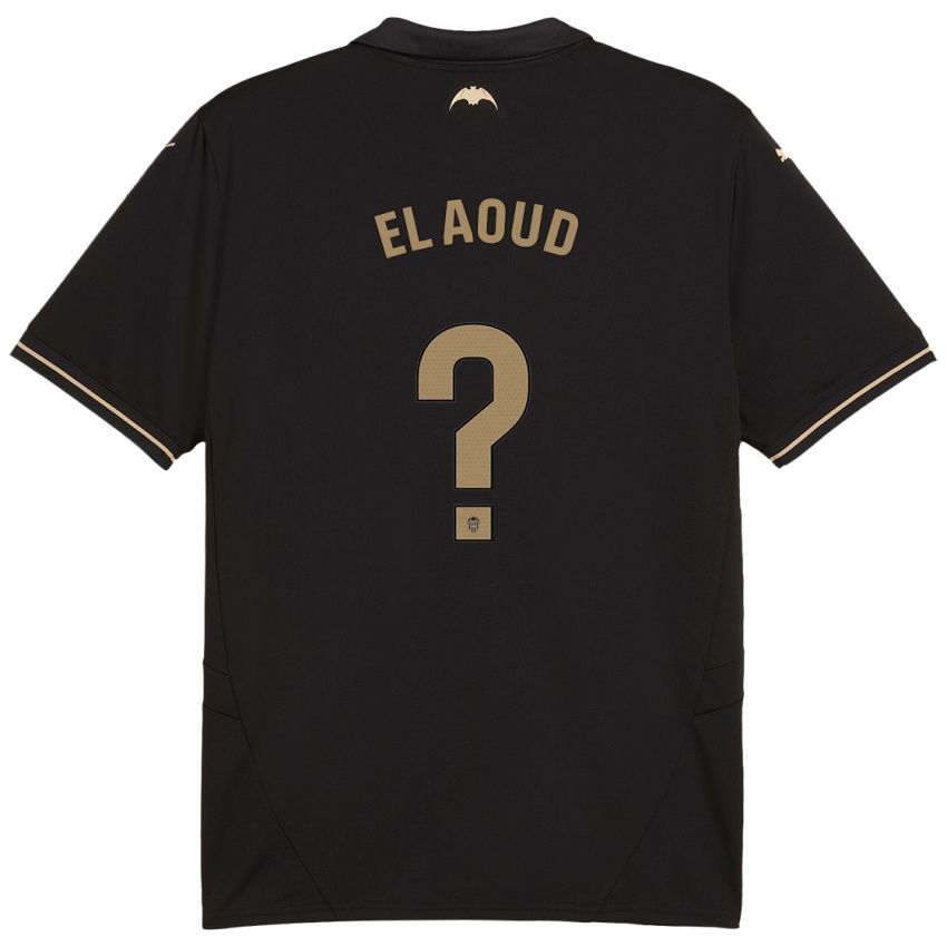 Heren Ismail El Aoud #0 Zwart Uitshirt Uittenue 2024/25 T-Shirt