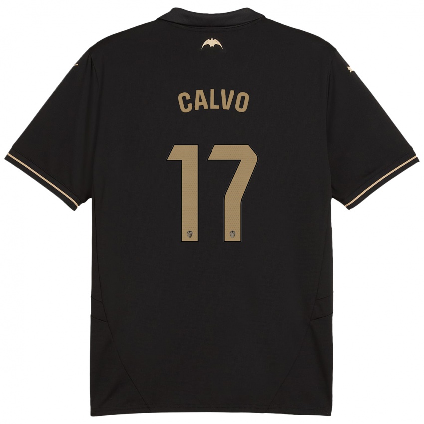 Heren Borja Calvo #17 Zwart Uitshirt Uittenue 2024/25 T-Shirt