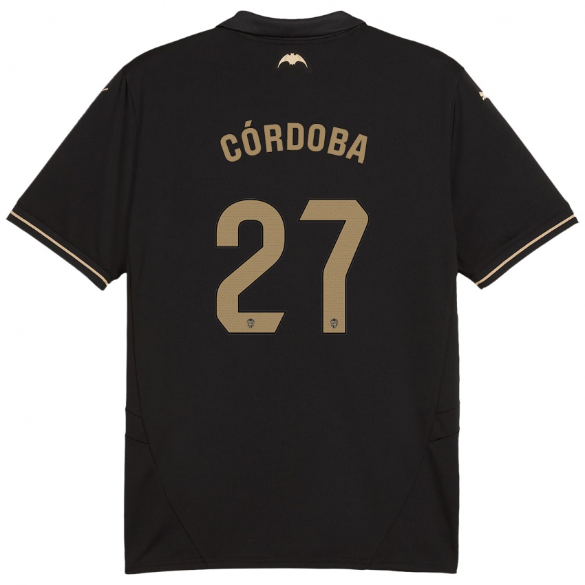 Heren Iker Córdoba #27 Zwart Uitshirt Uittenue 2024/25 T-Shirt