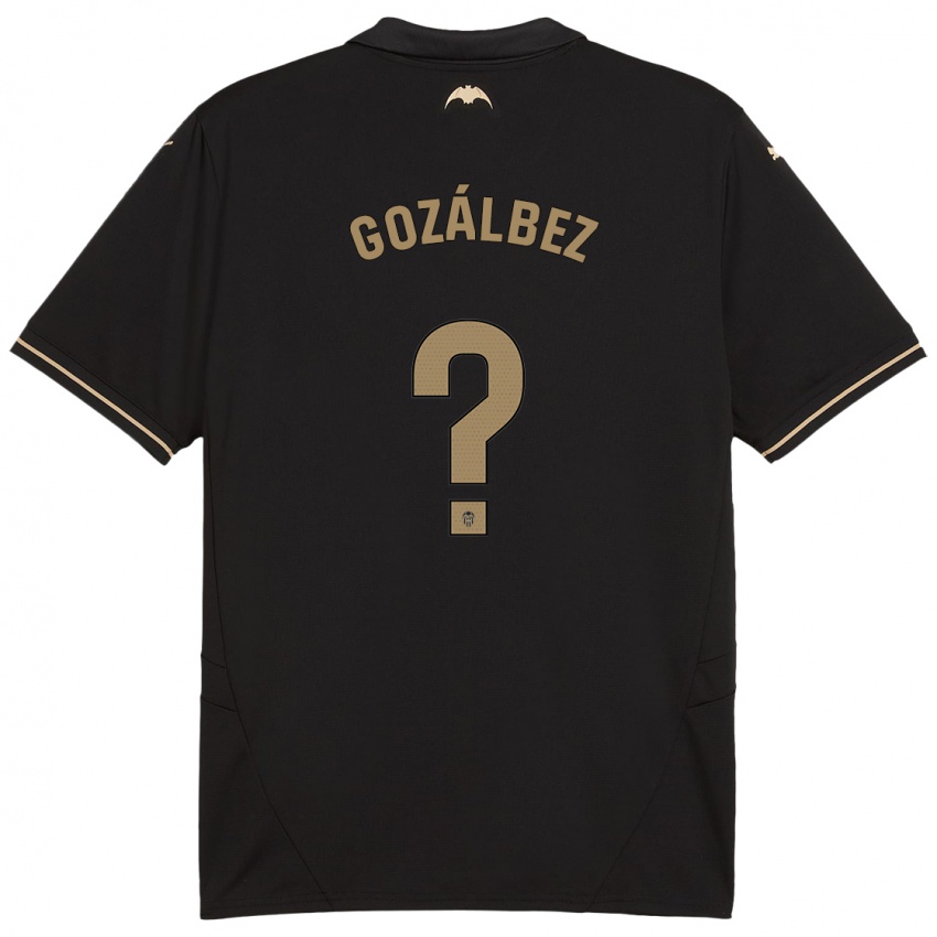 Heren Pablo Gozálbez #0 Zwart Uitshirt Uittenue 2024/25 T-Shirt