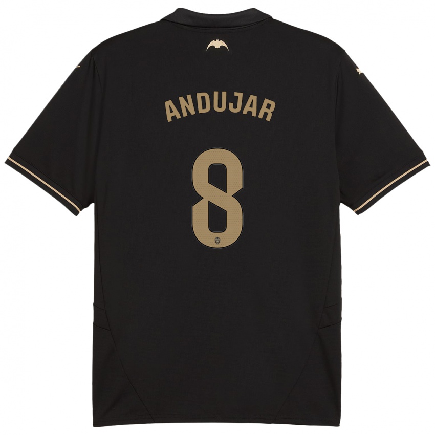 Heren Candela Andujar #8 Zwart Uitshirt Uittenue 2024/25 T-Shirt