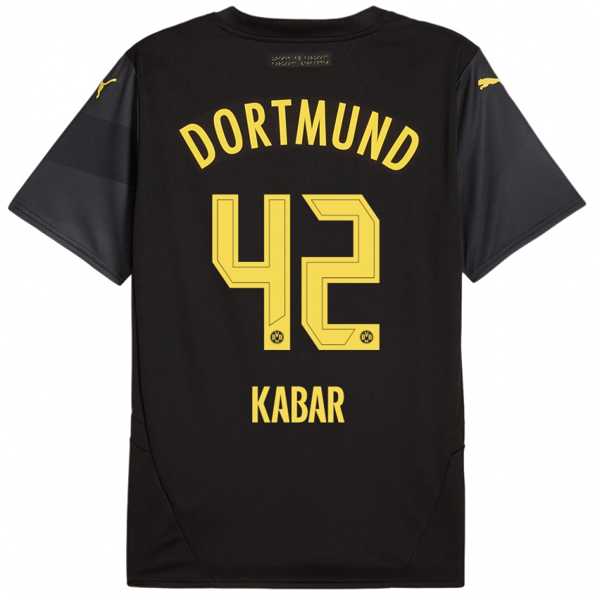 Heren Almugera Kabar #42 Zwart Geel Uitshirt Uittenue 2024/25 T-Shirt