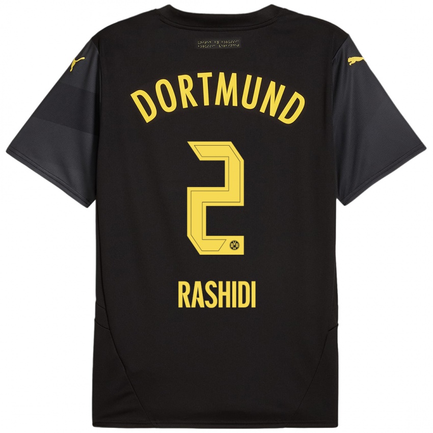 Heren William Rashidi #2 Zwart Geel Uitshirt Uittenue 2024/25 T-Shirt