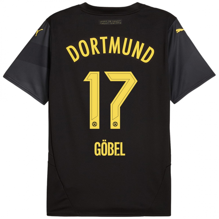 Heren Patrick Göbel #17 Zwart Geel Uitshirt Uittenue 2024/25 T-Shirt