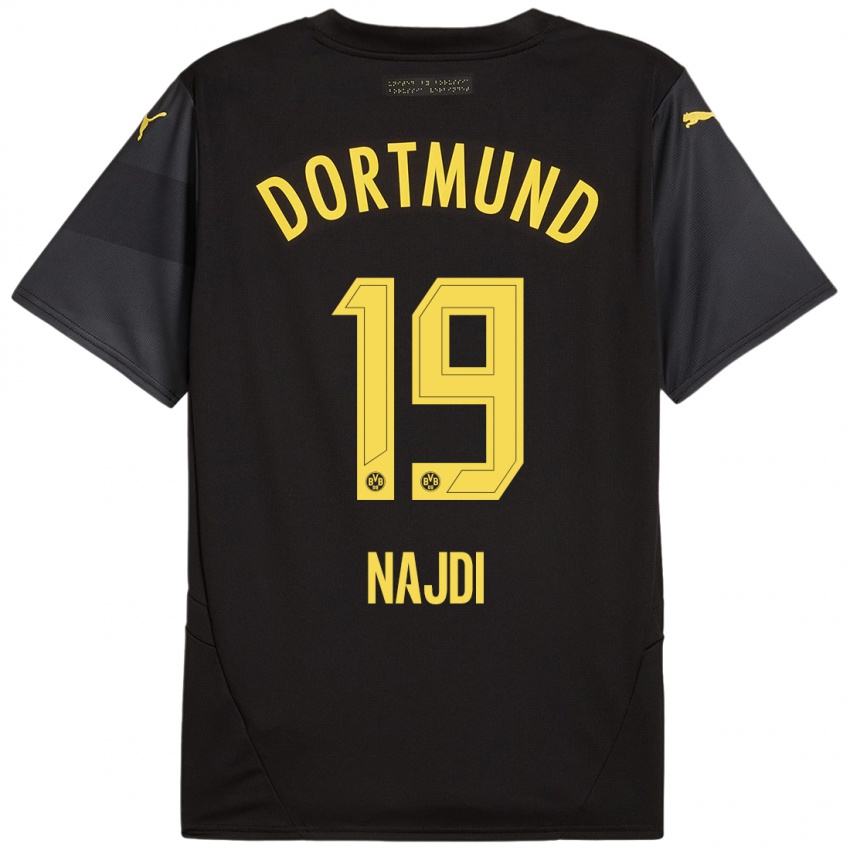 Heren Ahmad Najdi #19 Zwart Geel Uitshirt Uittenue 2024/25 T-Shirt