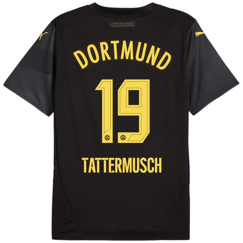 Heren Ted Tattermusch #19 Zwart Geel Uitshirt Uittenue 2024/25 T-Shirt