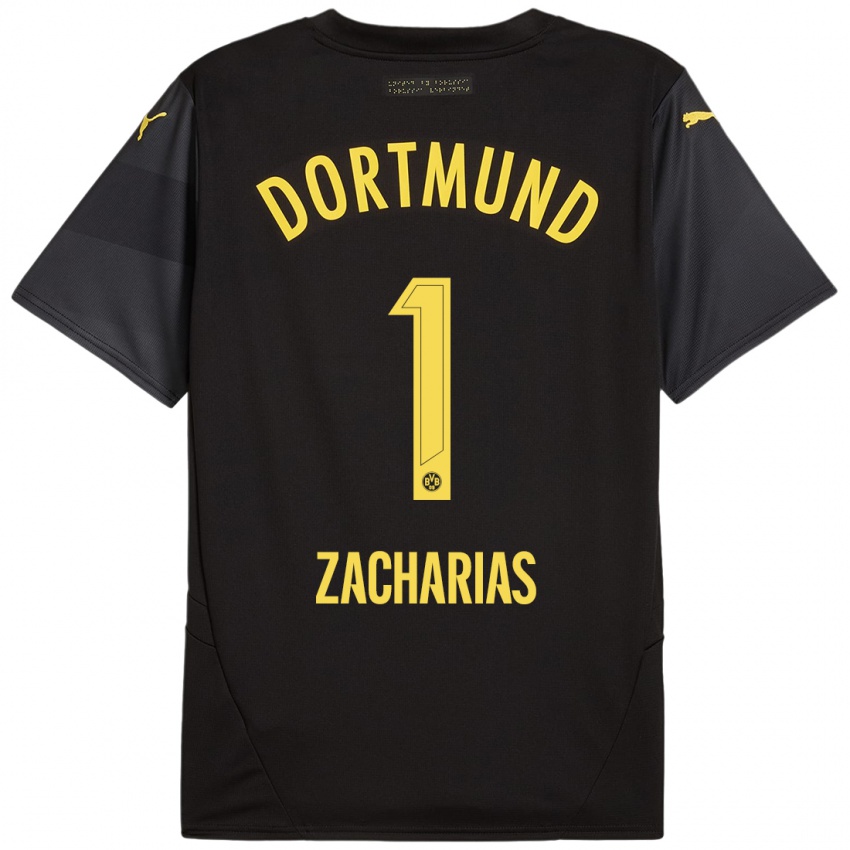 Heren Marlon Zacharias #1 Zwart Geel Uitshirt Uittenue 2024/25 T-Shirt