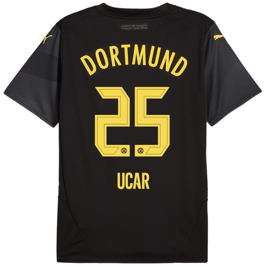 Heren Leys Ucar #25 Zwart Geel Uitshirt Uittenue 2024/25 T-Shirt