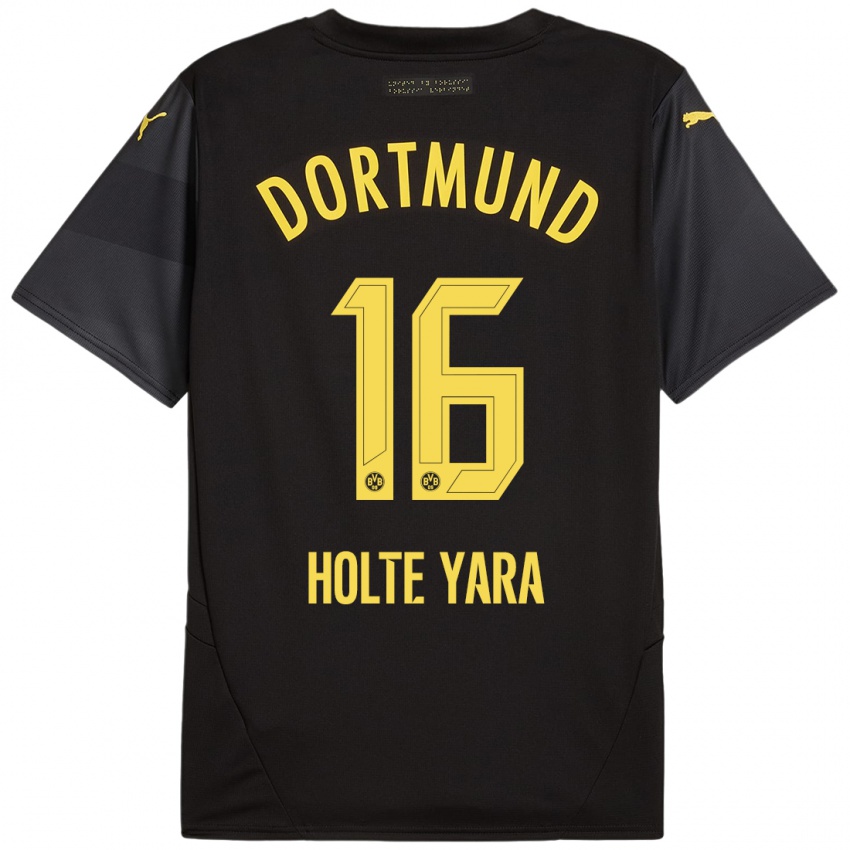 Heren Ten Holte Yara #16 Zwart Geel Uitshirt Uittenue 2024/25 T-Shirt