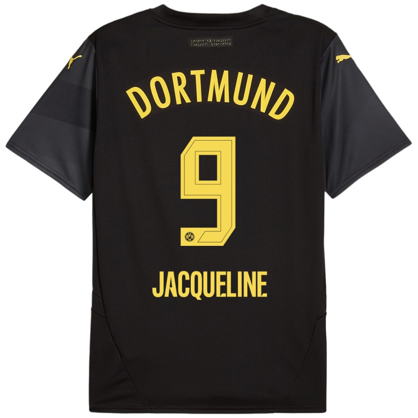 Heren Moreno Jacqueline #9 Zwart Geel Uitshirt Uittenue 2024/25 T-Shirt