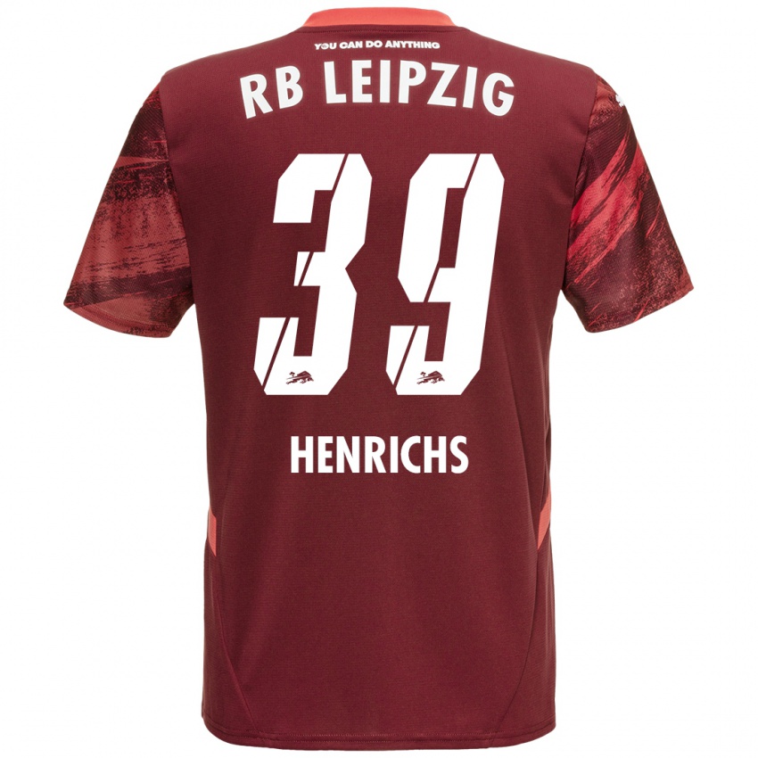 Heren Benjamin Henrichs #39 Bordeauxrood Uitshirt Uittenue 2024/25 T-Shirt