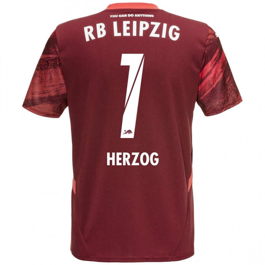 Heren Elvira Herzog #1 Bordeauxrood Uitshirt Uittenue 2024/25 T-Shirt