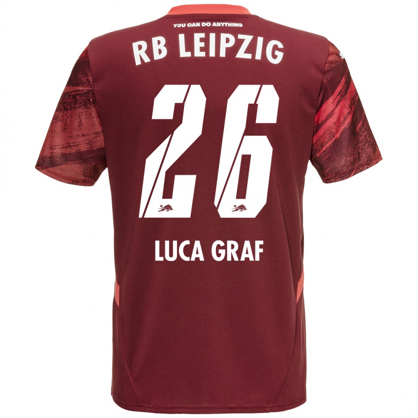 Heren Luca Marie Graf #26 Bordeauxrood Uitshirt Uittenue 2024/25 T-Shirt