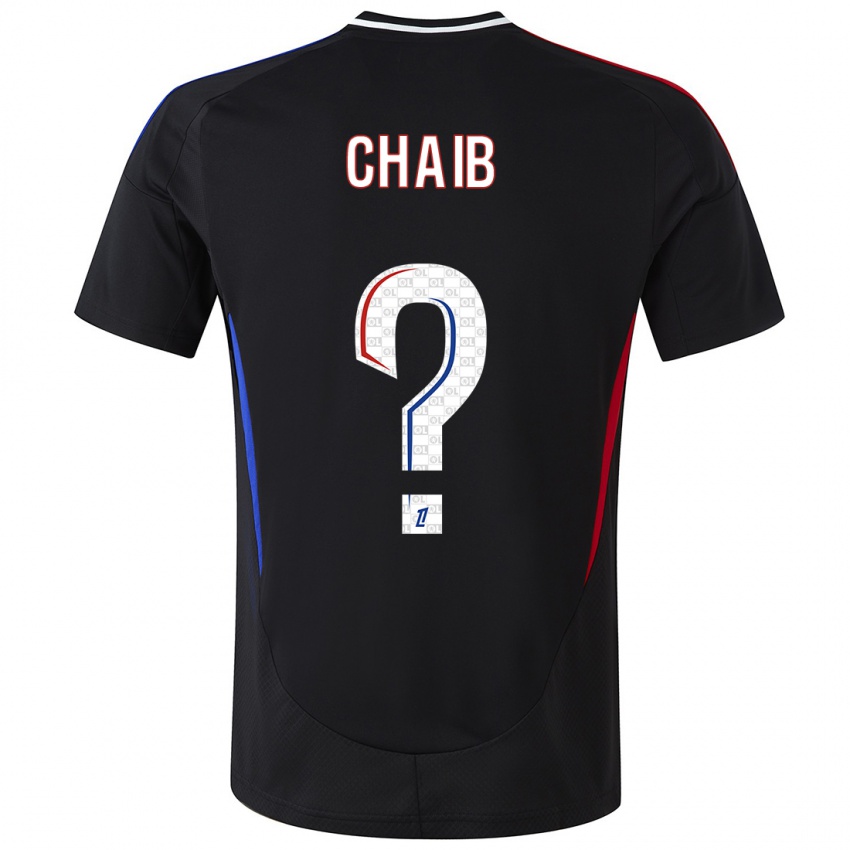 Heren Yacine Chaib #0 Zwart Uitshirt Uittenue 2024/25 T-Shirt